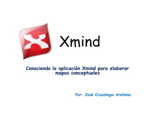 Xmind
Conociendo la aplicación Xmind para elaborar
             mapas conceptuales



                     Por: José Cruzalegui Arellano
 
