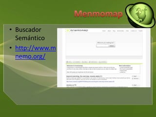 http://webbrain.comMenmomapBuscador Semántico