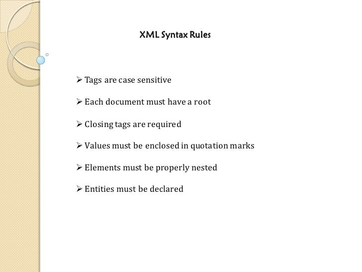 xml syntax