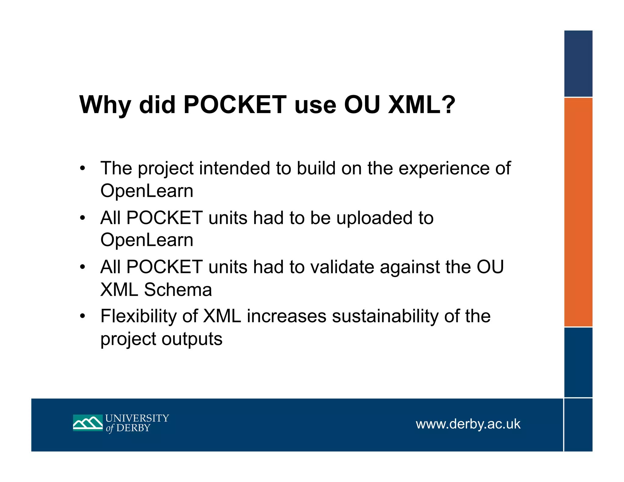 Using OU XML to create units for OpenLearn