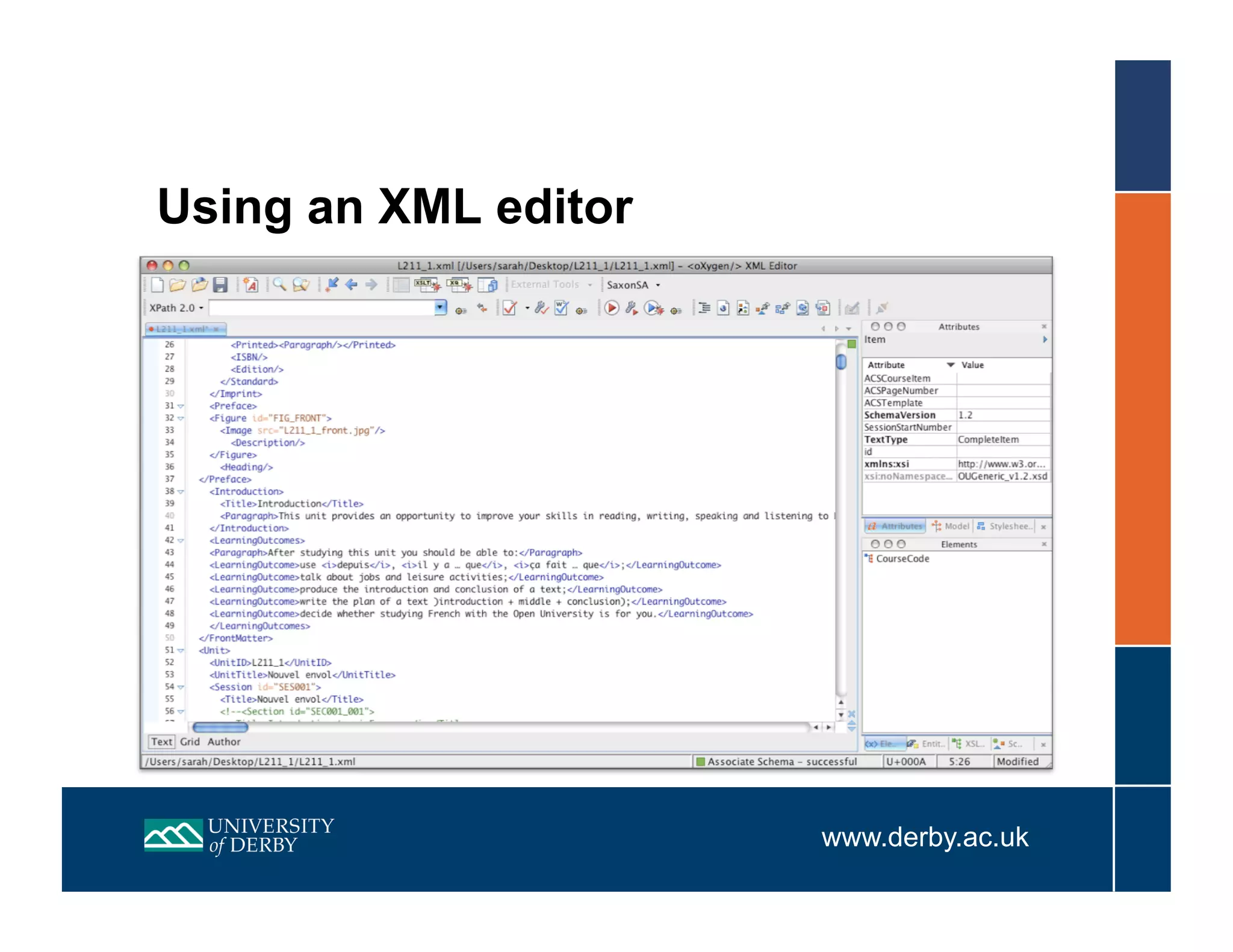 Using OU XML to create units for OpenLearn
