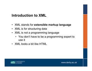Using OU XML to create units for OpenLearn