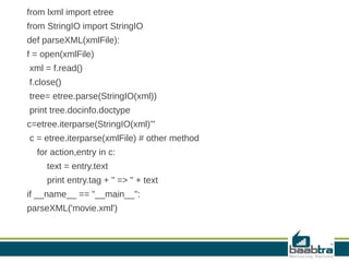 Xml passing in python | PDF | Web Development | Internet