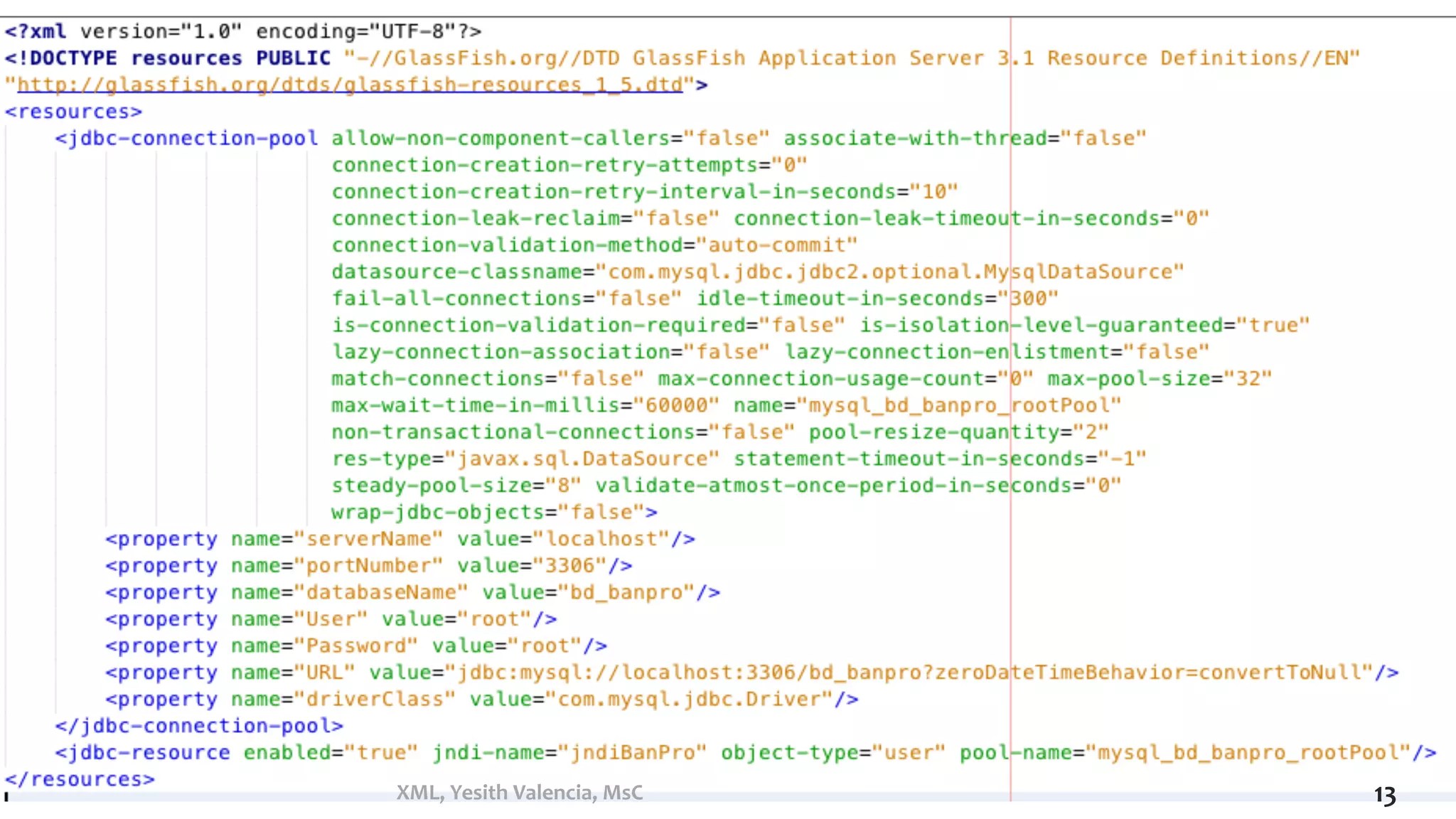 XML,	Yesith	Valencia,	MsC	 13	
 