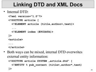 Xml Lecture Notes | PPT