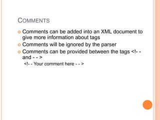 Basics of Xml | PPTX