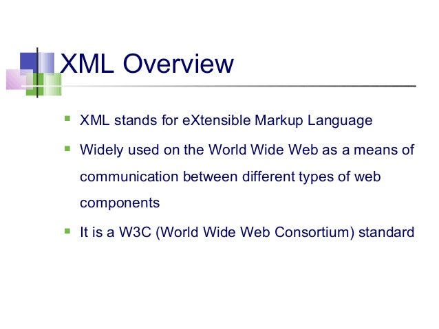 xml and databases