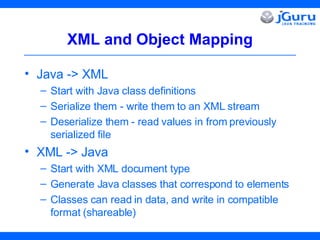 Java Xml To Object Mapping Xml Java
