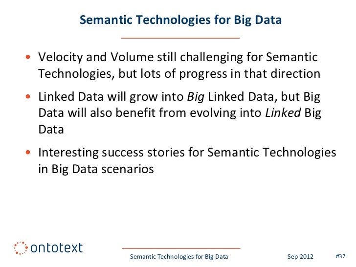 data semantic big for Data Big Technologies Semantic