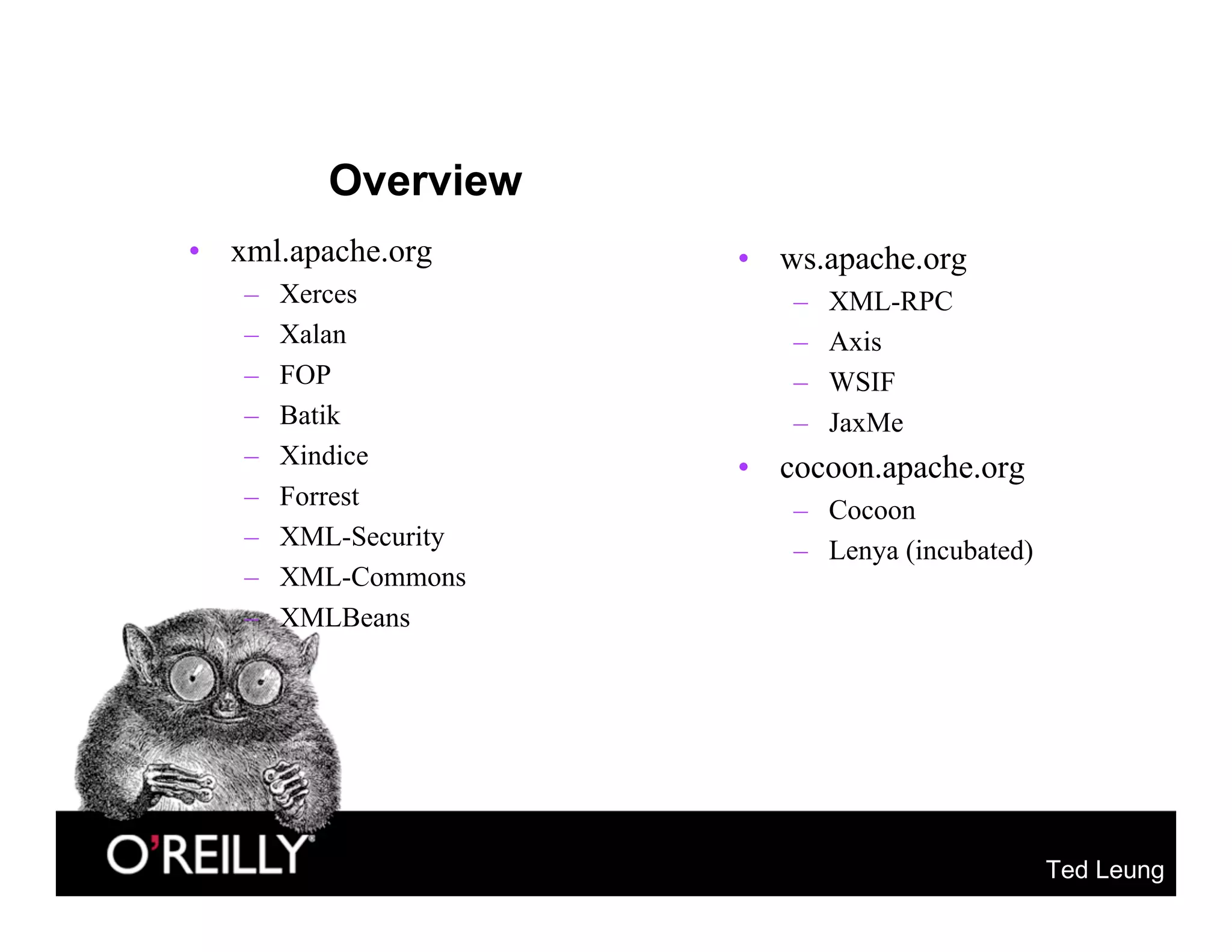 OSCON 2004: XML and Apache