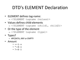 XML and DTD | PPT