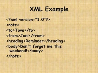 Turn Javascript In Xml Xml and JavaScript | PPTX