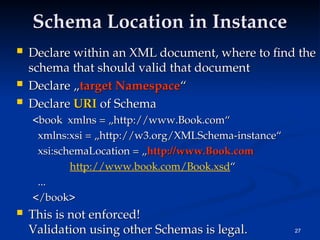 basic knowledge on the xsd schema and much more | PPT
