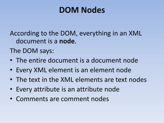 XML Document Object Model (DOM) | PPT