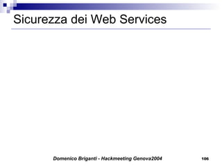 Sicurezza dei Web Services 