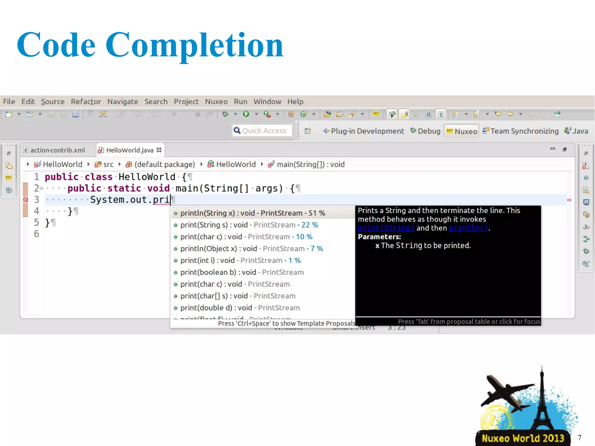 Code Completion
7