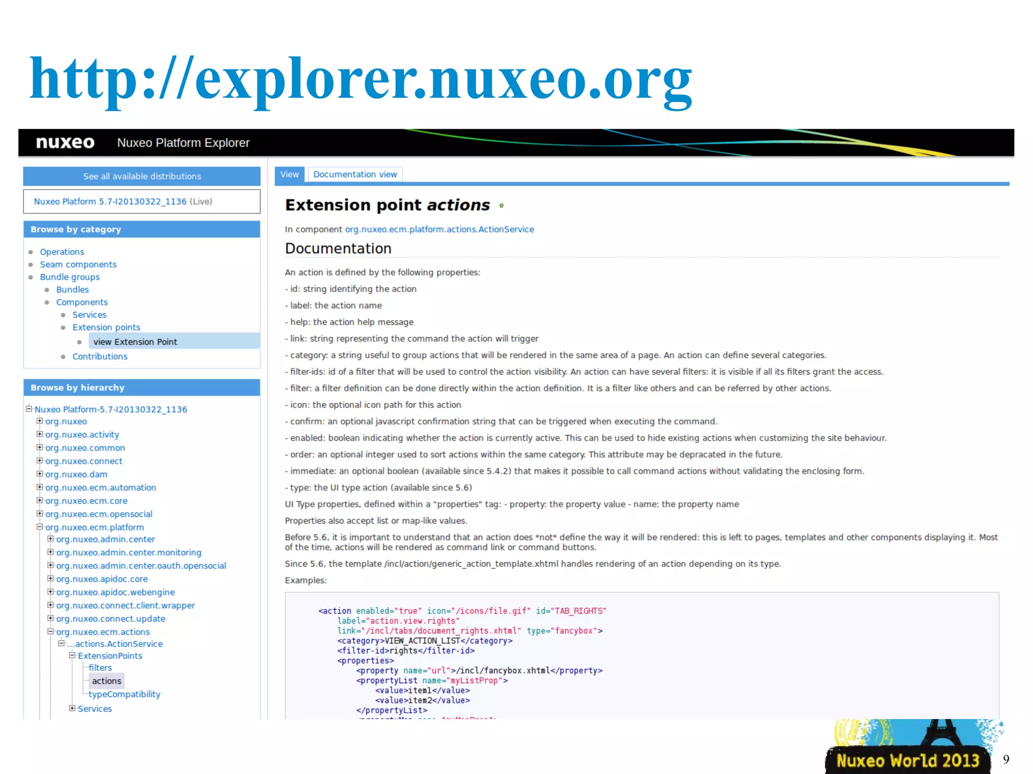 Editing a Nuxeo XML Component
9