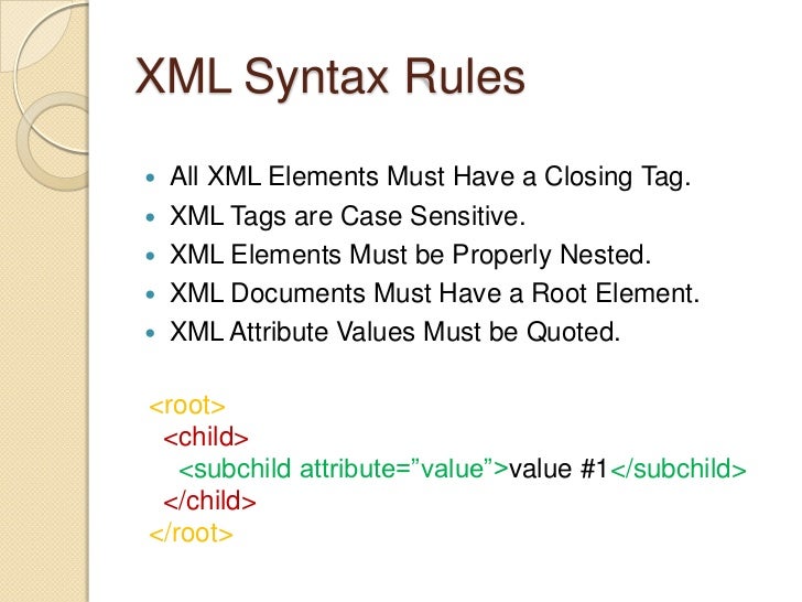 xml intro1 xml syntax