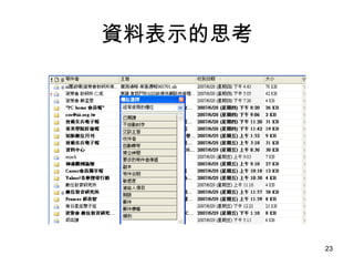 資料表示的思考 