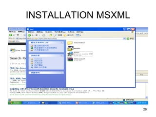 INSTALLATION MSXML 