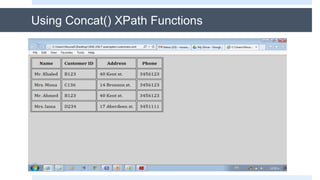Using Concat() XPath Functions
 