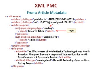 XML PMC
Front: Article Metadata
Seção
 