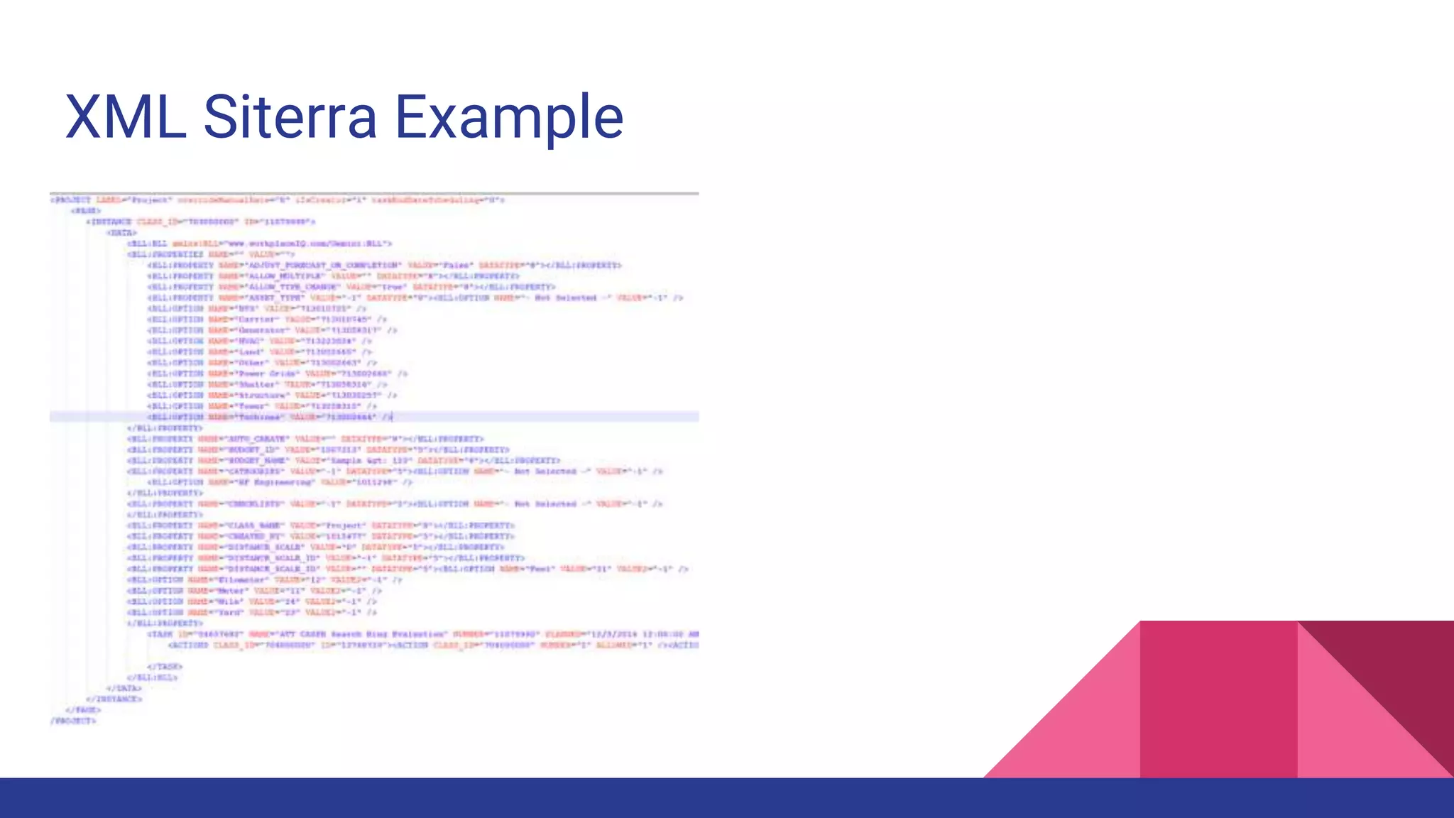 XML Siterra Example
 