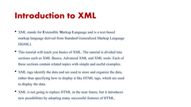 Xml programming language myassignmenthelp.net