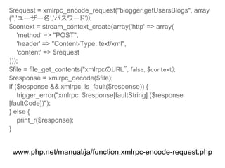 Xml rpc を使ってブログ投稿 | PDF