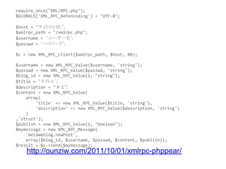 Xml rpc を使ってブログ投稿 | PDF