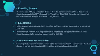 Xml security overview and canonicalization | PPTX