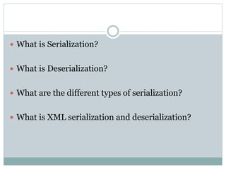 C# Xml serialization | PPT