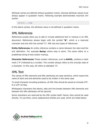 Xml tutorial | PDF