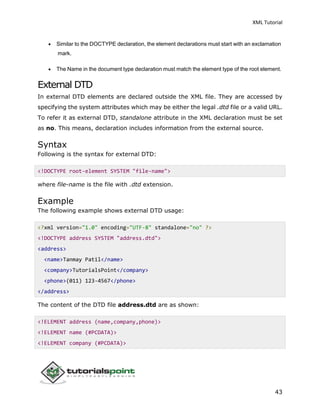 Xml tutorial | PDF