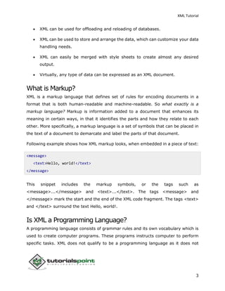 Xml tutorial | PDF