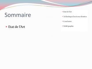 SommaireEtat de l’Art