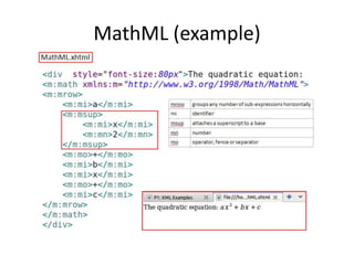 MathML (example)
 