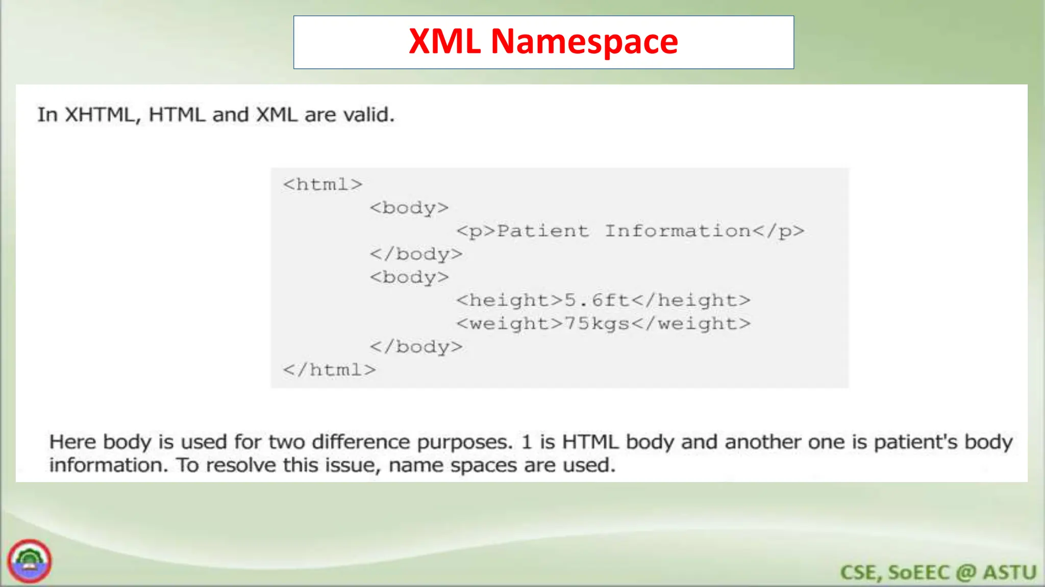 XML Namespace
 