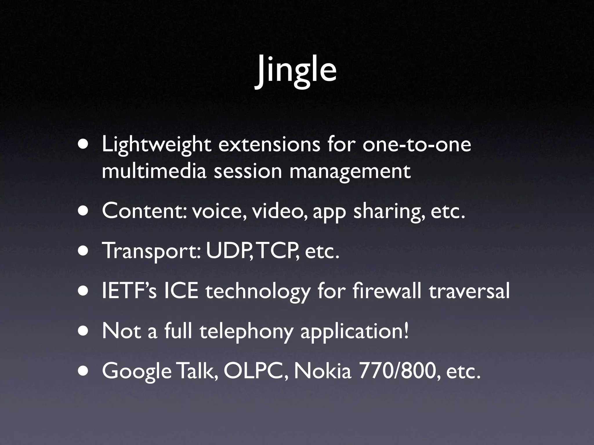 XMPP Standards Update