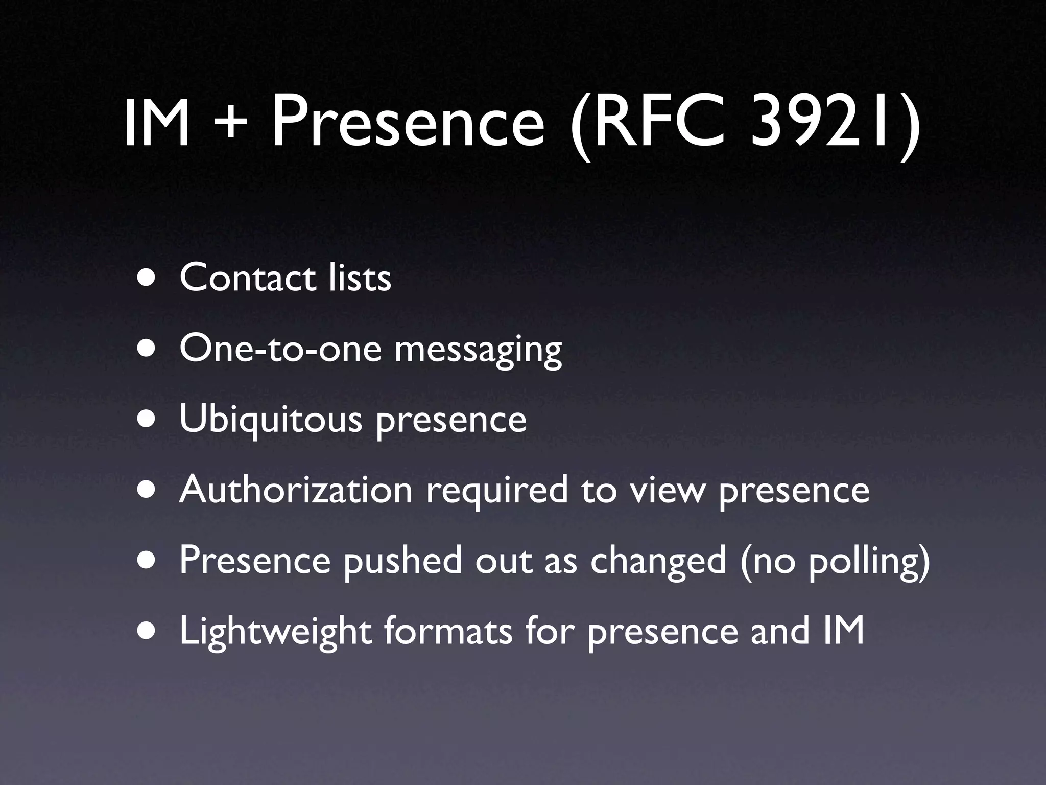 XMPP Standards Update