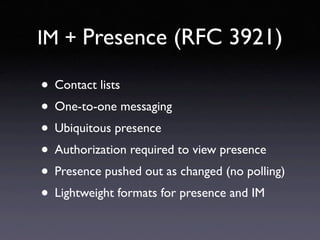 XMPP Standards Update