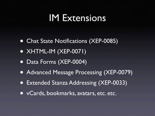 XMPP Standards Update