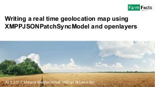 Writing a real time geolocation map using
XMPPJSONPatchSyncModel and openlayers
30.6.2017, Manuel Blechschmidt UI5Con St-Leon-Rot
 