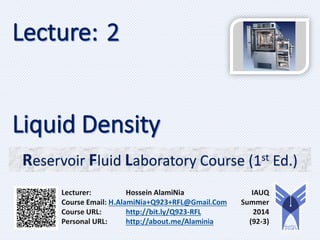 Reservoir Fluid Laboratory Course (1st Ed.)
 