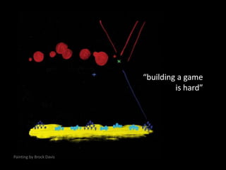 “building a gameis hard”Painting by Brock Davis