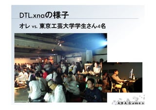 DTL.xnaの様子
オレ vs. 東京工芸大学学生さん4名
 