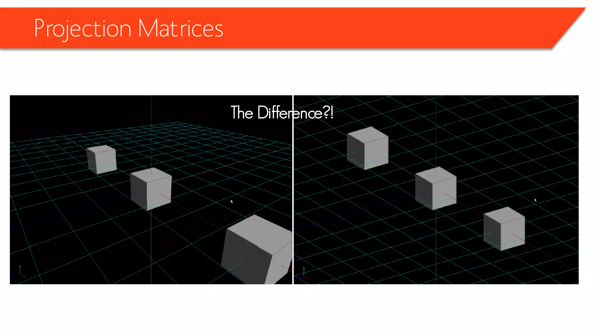 Projection Matrices 
The Difference?!  