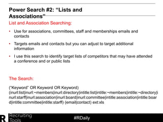 Power Search #2 Lists and Associations | PPT