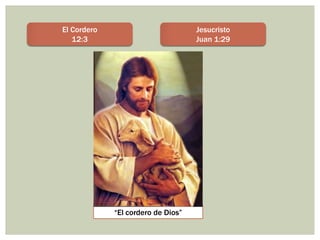 El Cordero                          Jesucristo
   12:3                             Juan 1:29




             “El cordero de Dios”
 