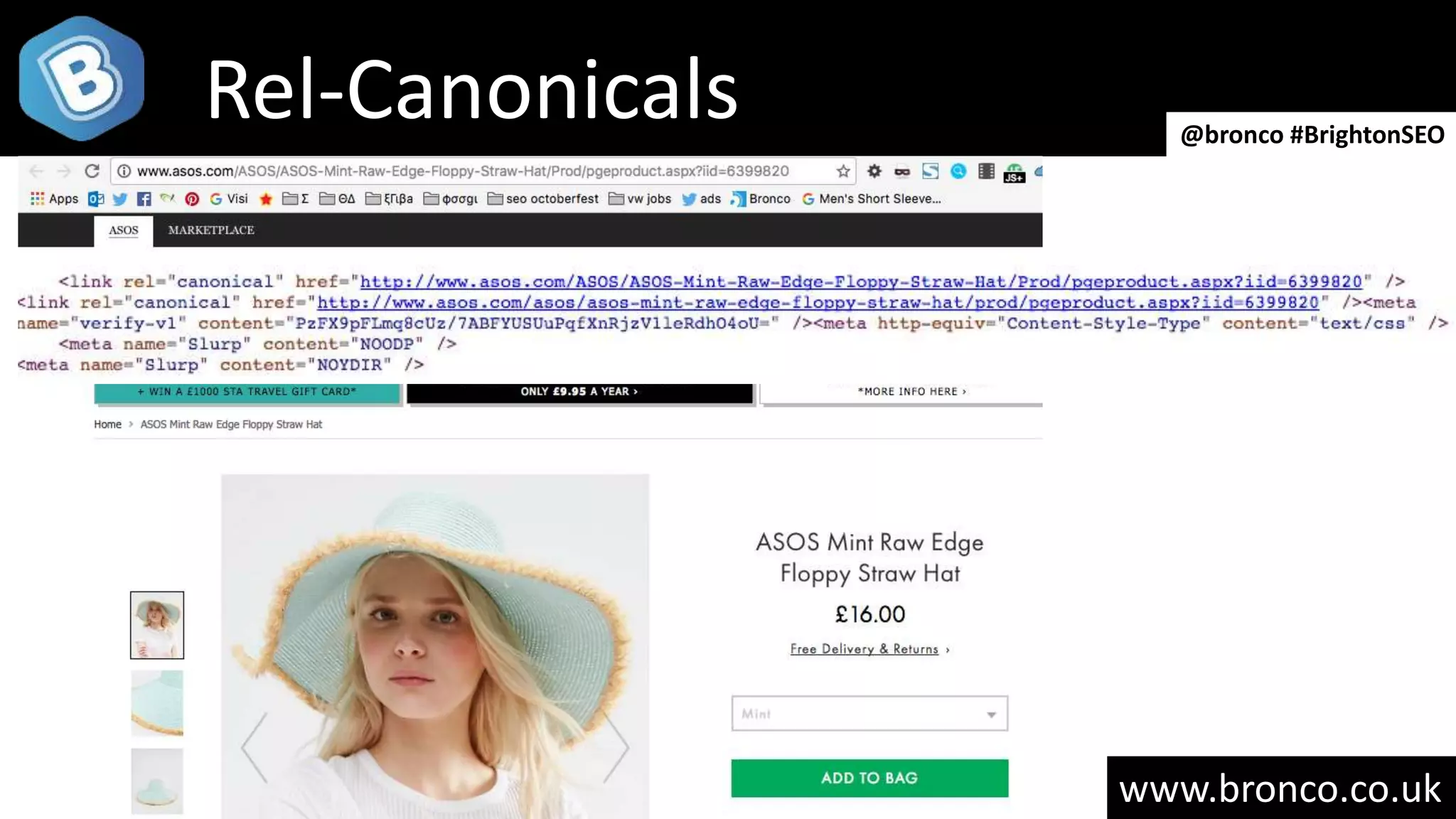 www.bronco.co.uk
Rel-Canonicals @bronco #BrightonSEO
 